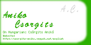 aniko csorgits business card